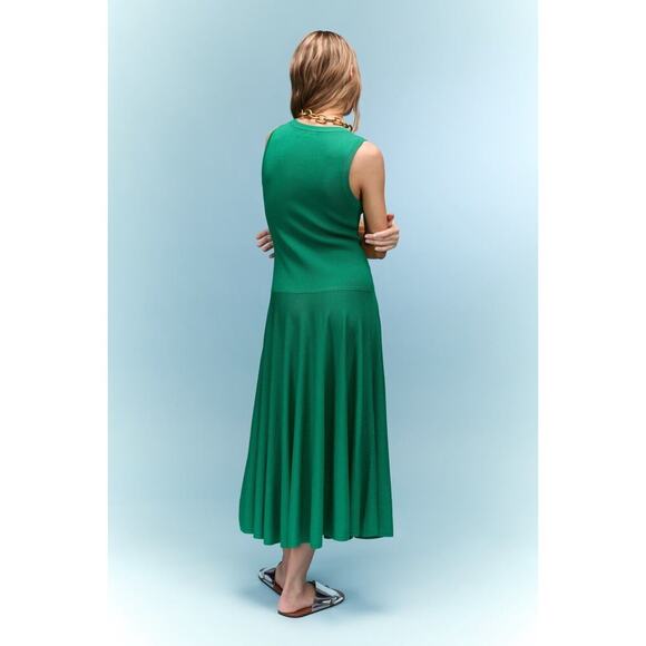 PLAN C x RTR Knit Fit And Flare Midi Dress - Picture 2 of 5